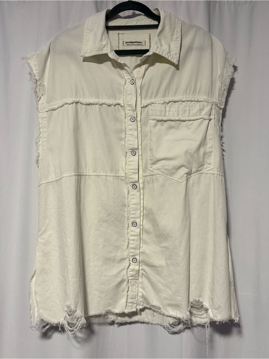 We The Free Jackets & Blazers - We The Free Free People Women’s Medium Better Together Denim Tunic Vest Shirt